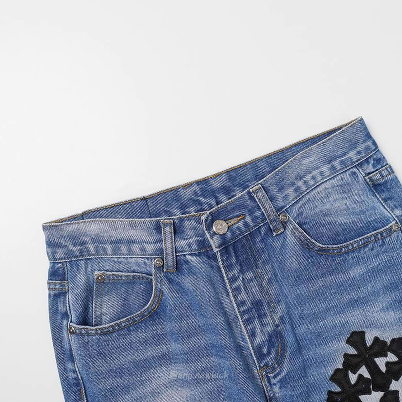 Chrome Hearts Blue Speckle Jeans Cross (4) - www.newkick.org
